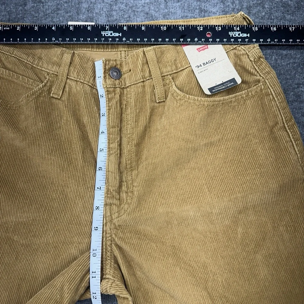 Levi's 94 Baggy Corduroy Pants Camel Tan Women's Size‎ 29 NWT Waterless